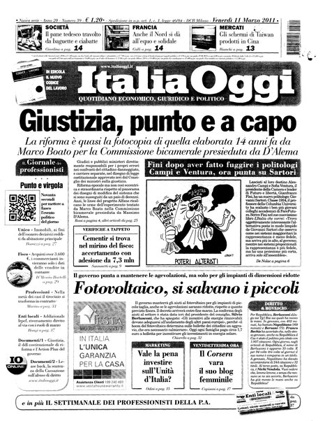 Italia oggi : quotidiano di economia finanza e politica